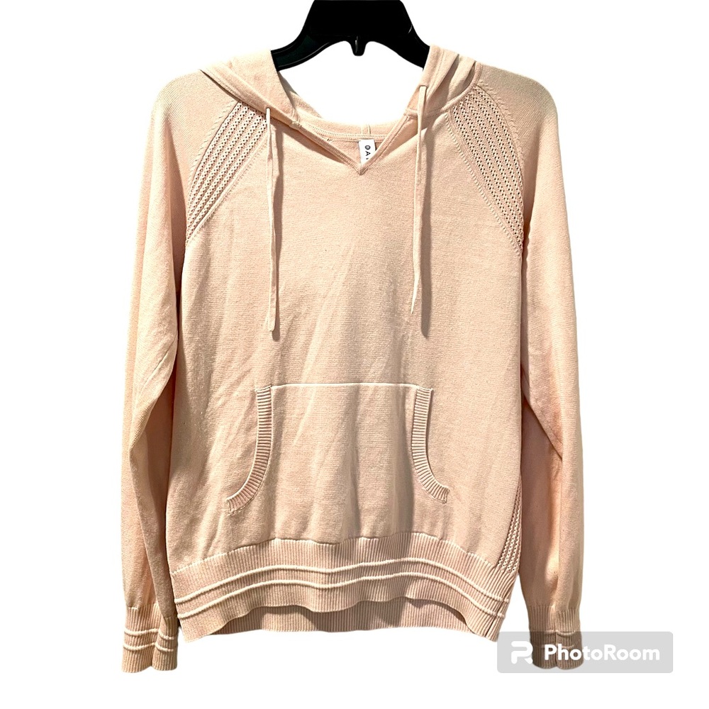 Athleta Sweater Evergreen Hoodie Hydrangea Pink Small Gently Worn Relaxed Fit